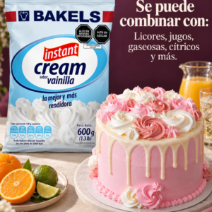 INSTANT CREAM SABOR VAINILLA BLS 0.6 KG CJ 18 UND.
