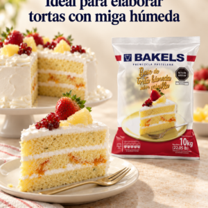 BASE DE TORTA HUMEDA SABOR VAINILLA BLS 10 KG
